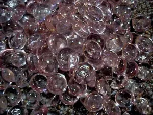 100 Pink Orchid Flat Glass Marbles GEMS VASE FILLERS Fish Tank 8.99
