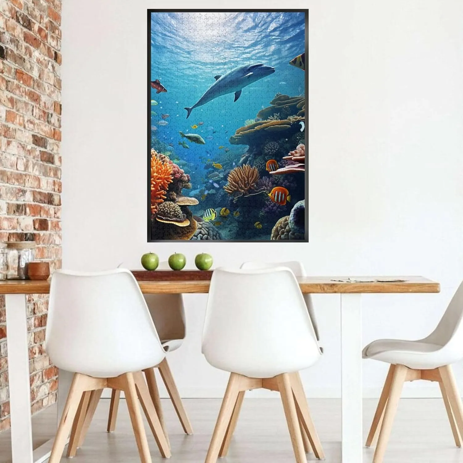 1000 Piece Jigsaw Puzzles for Adults Challenging Puzzle Wooden Picture Puzzle Personalized Custom Ocean Sea Seabed Coral Fish Wood Puzzle for Family Game Nights Gifts 29.5x19.7 inches Puzzle