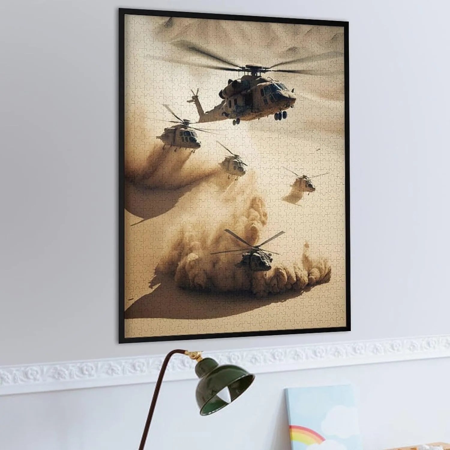 1000 Pieces Jigsaw Puzzle for Adults - Group of Military Helicopters Funny Family Interactive for Puzzles Club Decor Or Gifts for Friends