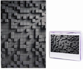 1000 Piece Jigsaw Puzzles for Adults Challenging Puzzle Wooden Picture Puzzle Personalized Custom Gray Cube Wood Puzzle for Family Game Nights Gifts 29.5x19.7 inches Puzzle