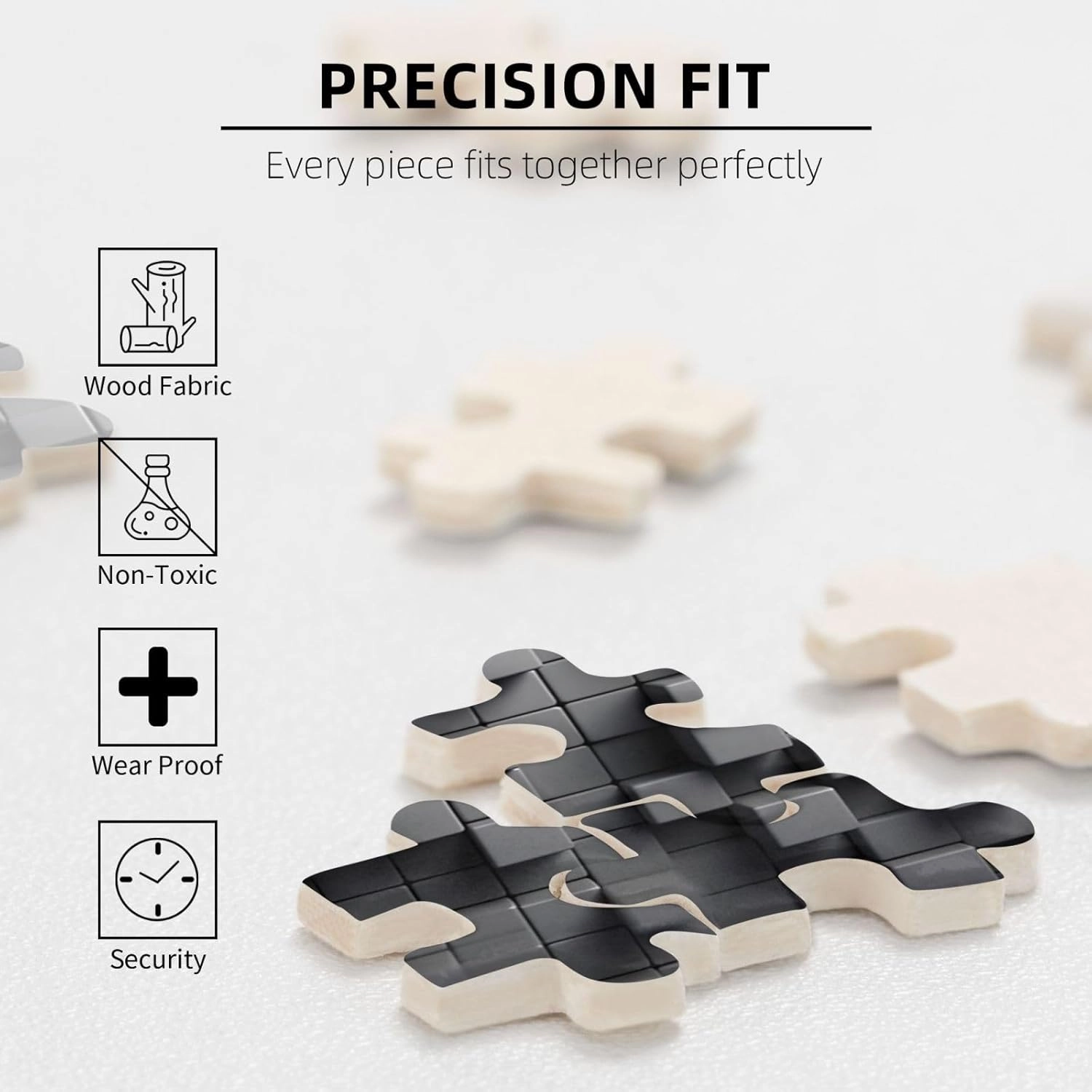 1000 Piece Jigsaw Puzzles for Adults Challenging Puzzle Wooden Picture Puzzle Personalized Custom Gray Cube Wood Puzzle for Family Game Nights Gifts 29.5x19.7 inches Puzzle