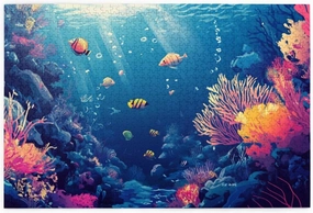 1000 Pieces Puzzle - Hard Challenge Puzzles for Adult - Undersea Coral Fish Challenging Jigsaw Puzzle - Perfect for Game Nights
