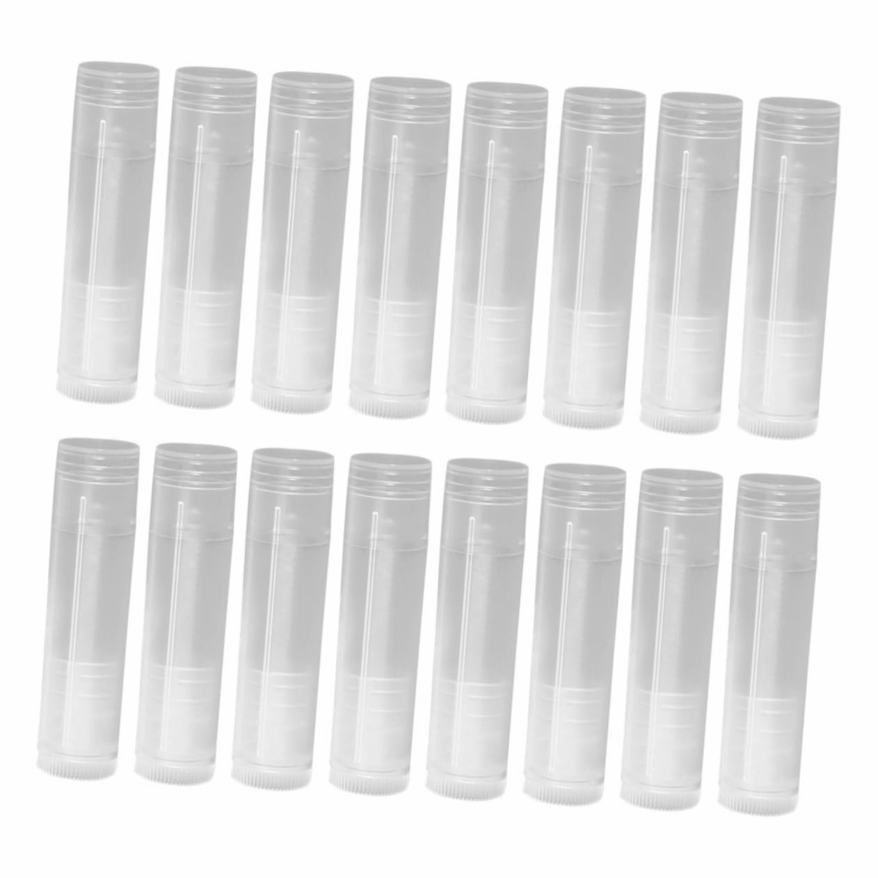 100pcs Clear Lip Balm Tubes Empty Refillable Containers for Lip Balm Gloss and Lightweight and Convenient for Travel Bulk Tube
