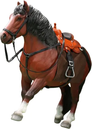 1/12 Pack Horse Model Figurine Action Figure with Harness Dollhouses Accessories Display Decoration