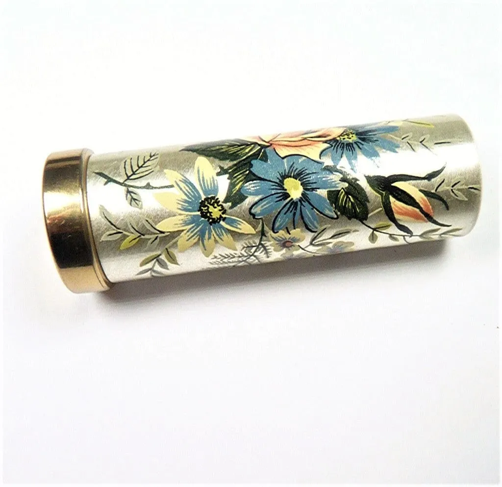 1950s Cased Silver Plated Stratton Makeup Compact And Matching Lipstick Holder In Original Outer Box