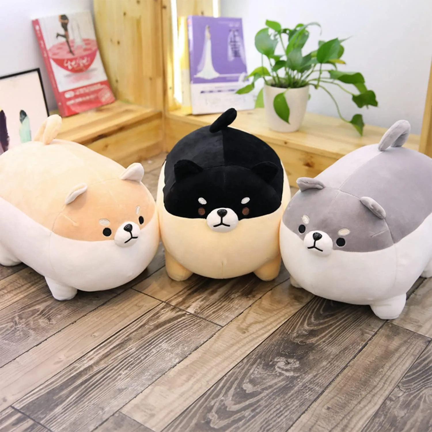 19.6" Fat Dog Plush Pillow Shiba Inu, Cute Corgi Stuffed Animals Plushies Toy Doll Festival