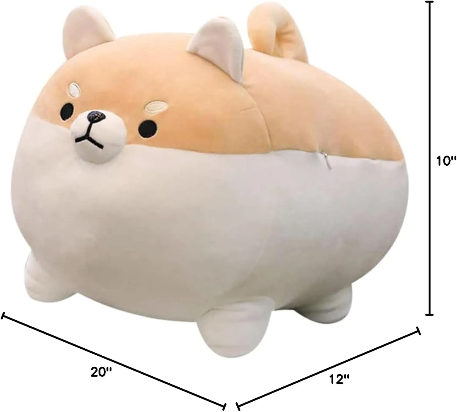 19.6" Fat Dog Plush Pillow Shiba Inu, Cute Corgi Stuffed Animals Plushies Toy Doll Festival
