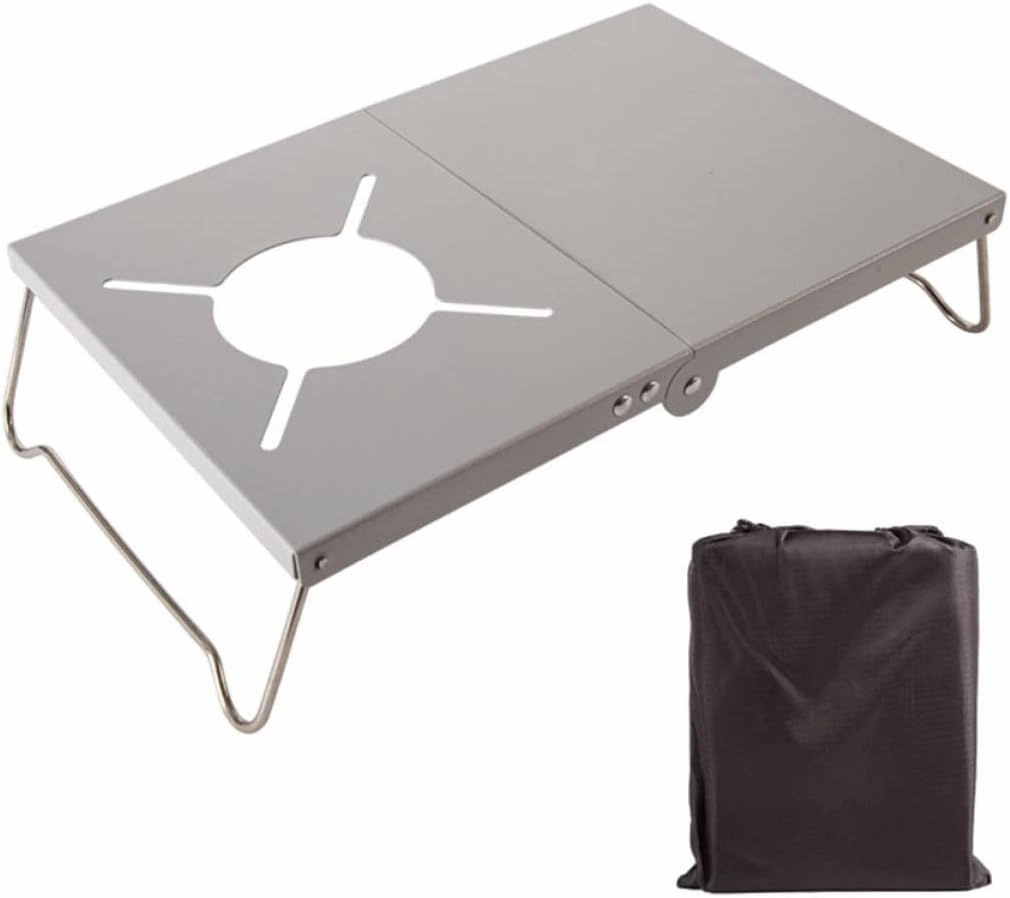 1 Set Barbecue Table Stove Rack Aluminum Alloy Portable Folding Camping Table
