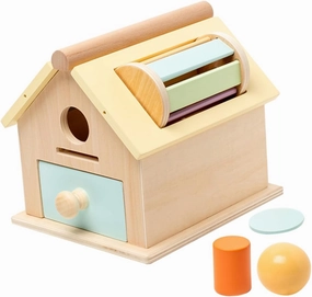 1 Set Wooden Ball Coin Box Montessori Educational for Preschool Compact Design for Hand Coordination Fine Motor Skills Impact Resistant Childrens Accessory