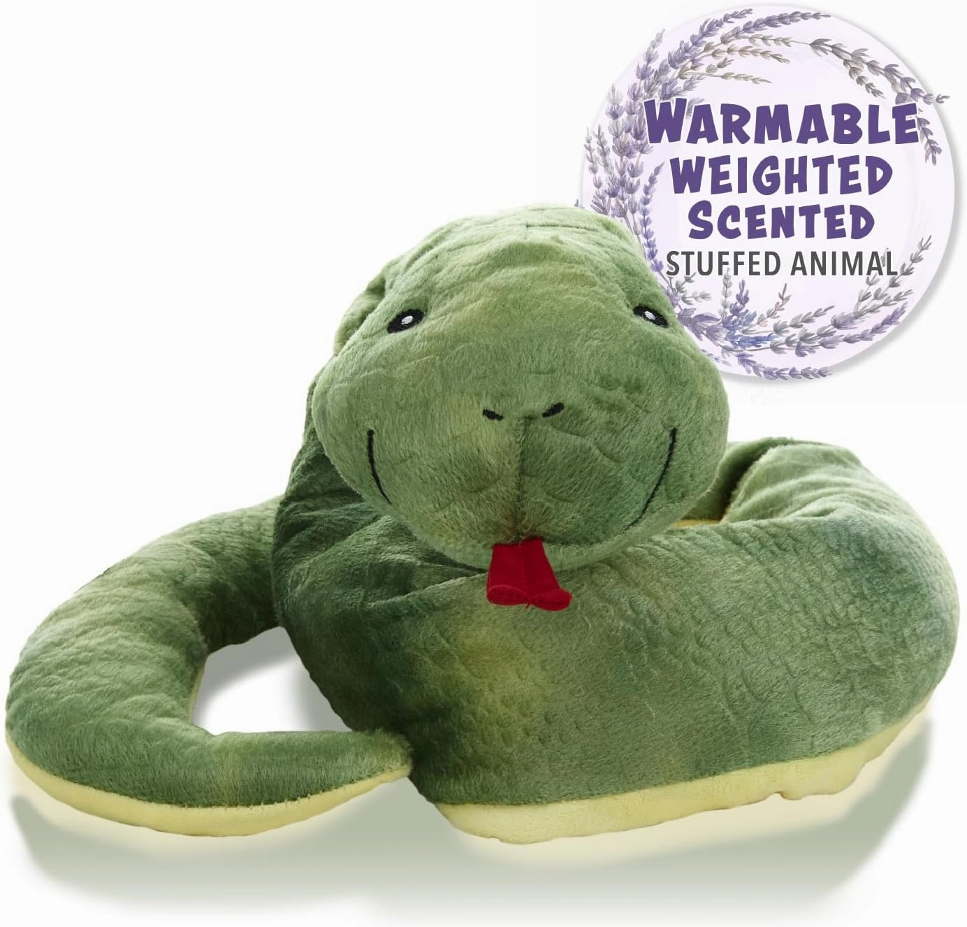 1i4 Group Warm Pals - Sammy The Snake - Cozy Microwavable Lavender Scented Plush Toys - Heated Stuffed Animal - Heatable Coolable Bedtime Comfort Plushie