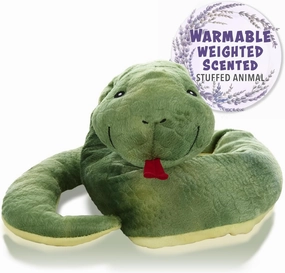 1i4 Group Warm Pals - Sammy The Snake - Cozy Microwavable Lavender Scented Plush Toys - Heated Stuffed Animal - Heatable Coolable Bedtime Comfort Plushie