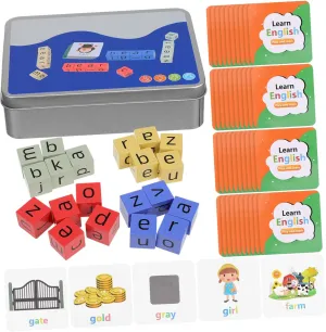 1set Letter Matching Game for Boy Girl Interactive Spelling Blocks Word Building Engaging Alphabet Flashcards Colors for Preschool Learning Activities