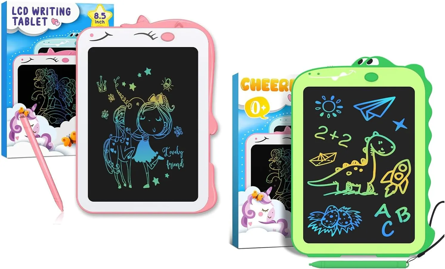 2 Pack CHEERFUN LCD Writing Tablet for Kids Girls Boys