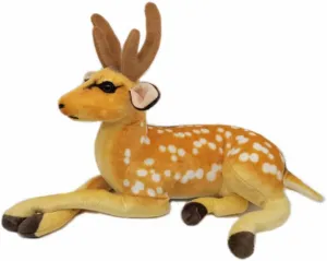 20" Realistic Sika Deer Plush Toy – Ultra-Soft Polyester & PP Cotton, CPC Certified, Safe for Kids 3 for Birthdays, Home Decor & Photo Props!
