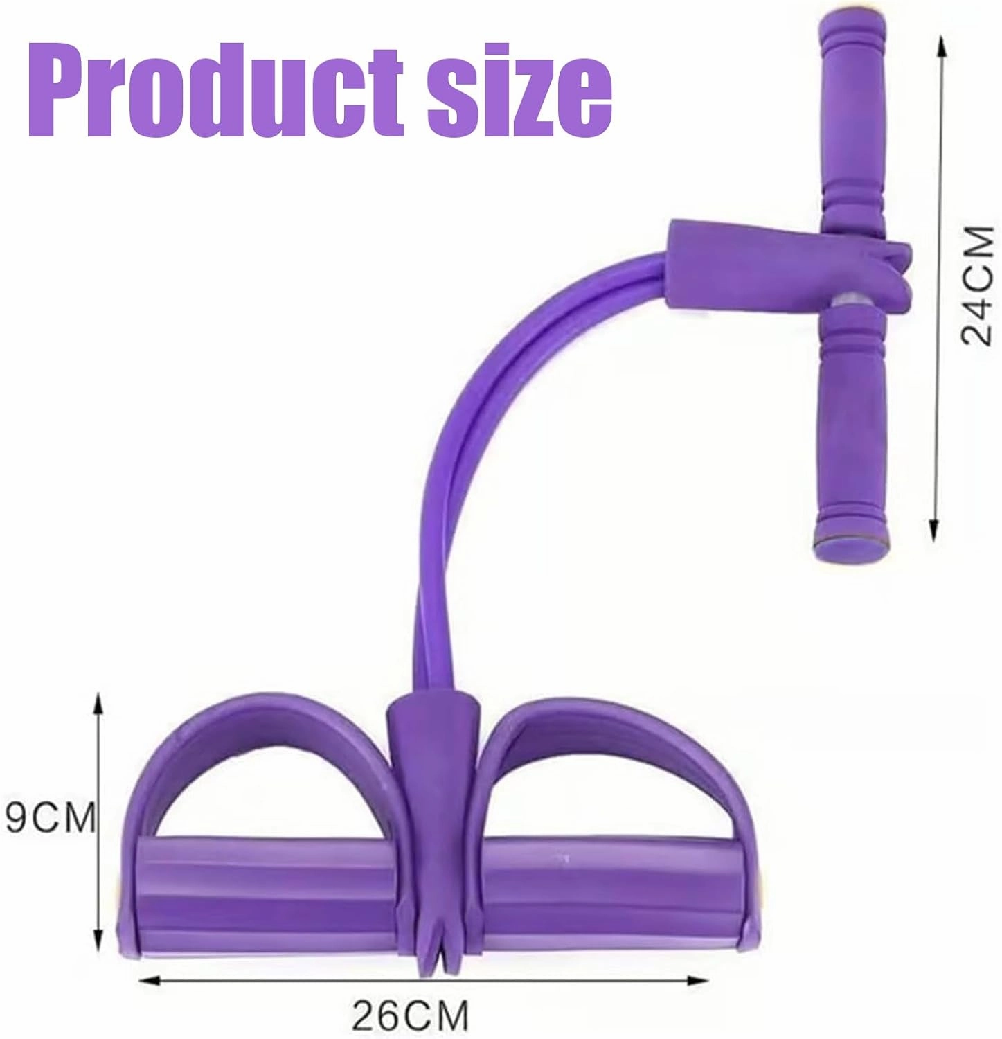 21 Fitness Resistance Bands-2025 New 4 Tube Pedal Ankle Puller, Ab Training Auxiliary Device, Pedal Resistance Band with Handle, Fitness Equipment