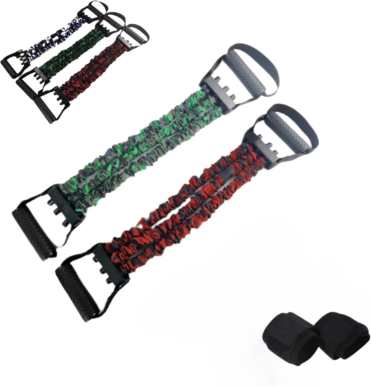 3 Hole Resistance Stretcher,New Adjustable Natural Latex 3-Hole Resistance Stretcher,Pedal Resistance Band with Handle,High Elasticity Tear-Resistant Exercise Bands for Workouts