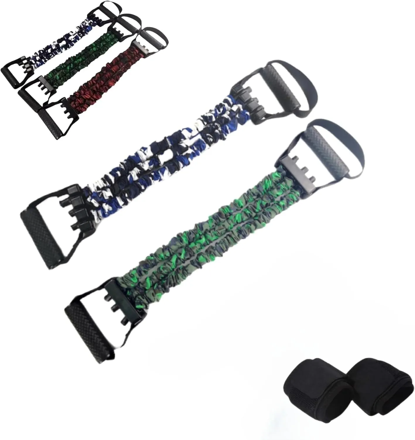 3 Hole Resistance Stretcher,New Adjustable Natural Latex 3-Hole Resistance Stretcher,Pedal Resistance Band with Handle,High Elasticity Tear-Resistant Exercise Bands for Workouts