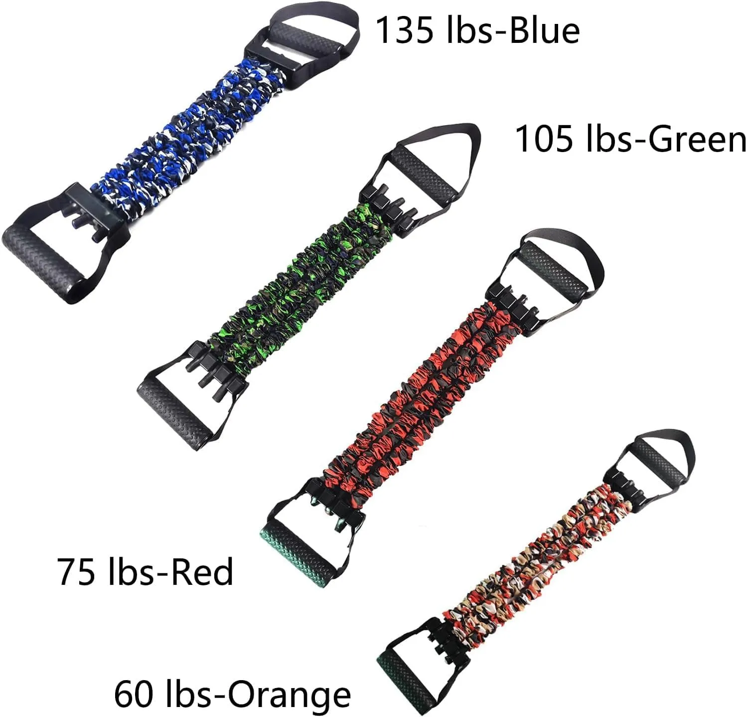 3 Hole Resistance Stretcher,New Adjustable Natural Latex 3-Hole Resistance Stretcher,Pedal Resistance Band with Handle,High Elasticity Tear-Resistant Exercise Bands for Workouts