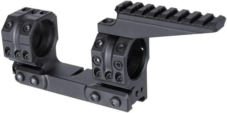 30/34mm Tube Dual Ring Scope Cantilever Mount & Top Extend Rail Base Mounting Set Combo With Integrate Bubble Levels & 10-Degree Wedge，1.54/1.93" Optical Centerline Height，For Standard 20mm Rail