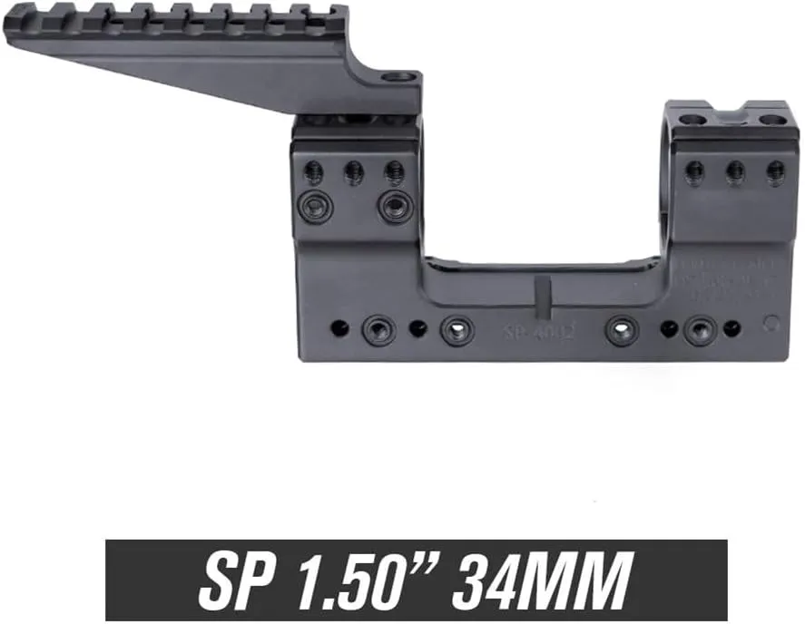 30/34mm Tube Dual Ring Scope Cantilever Mount & Top Extend Rail Base Mounting Set Combo With Integrate Bubble Levels & 10-Degree Wedge，1.54/1.93" Optical Centerline Height，For Standard 20mm Rail