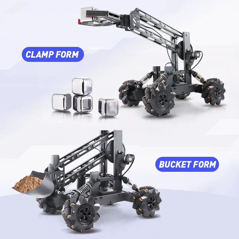 3D Alloy remote control multi-function four-wheel drive construction vehicle DIY assembly manipulator   forklift