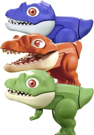 3Pcs Dinosaur Water Guns - Dino Water Squirt Guns for Kids, Flexible Vivid & Fun Dinosaur Design - Ideal Summer Gifts for Swimming Pool Party Beach Yard (3PCS)