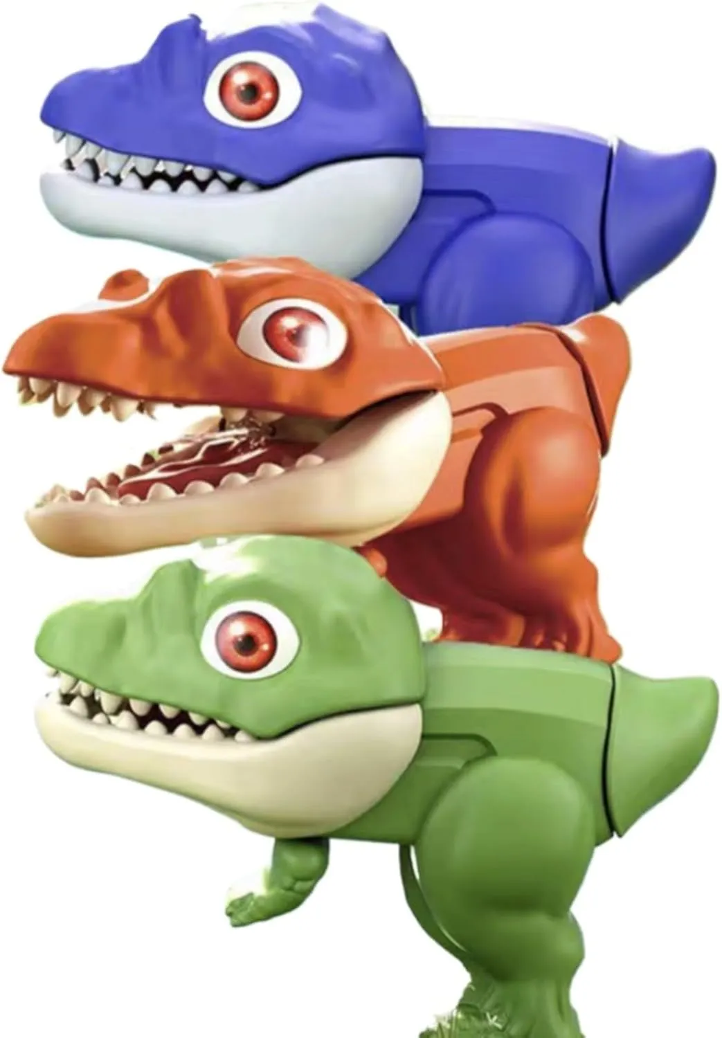 3Pcs Dinosaur Water Guns - Dino Water Squirt Guns for Kids, Flexible Vivid & Fun Dinosaur Design - Ideal Summer Gifts for Swimming Pool Party Beach Yard (3PCS)