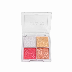4 color highlighter eyeshadow to lighten the affordable matte pearl everyday everything (1# 4 color highlighter blush)