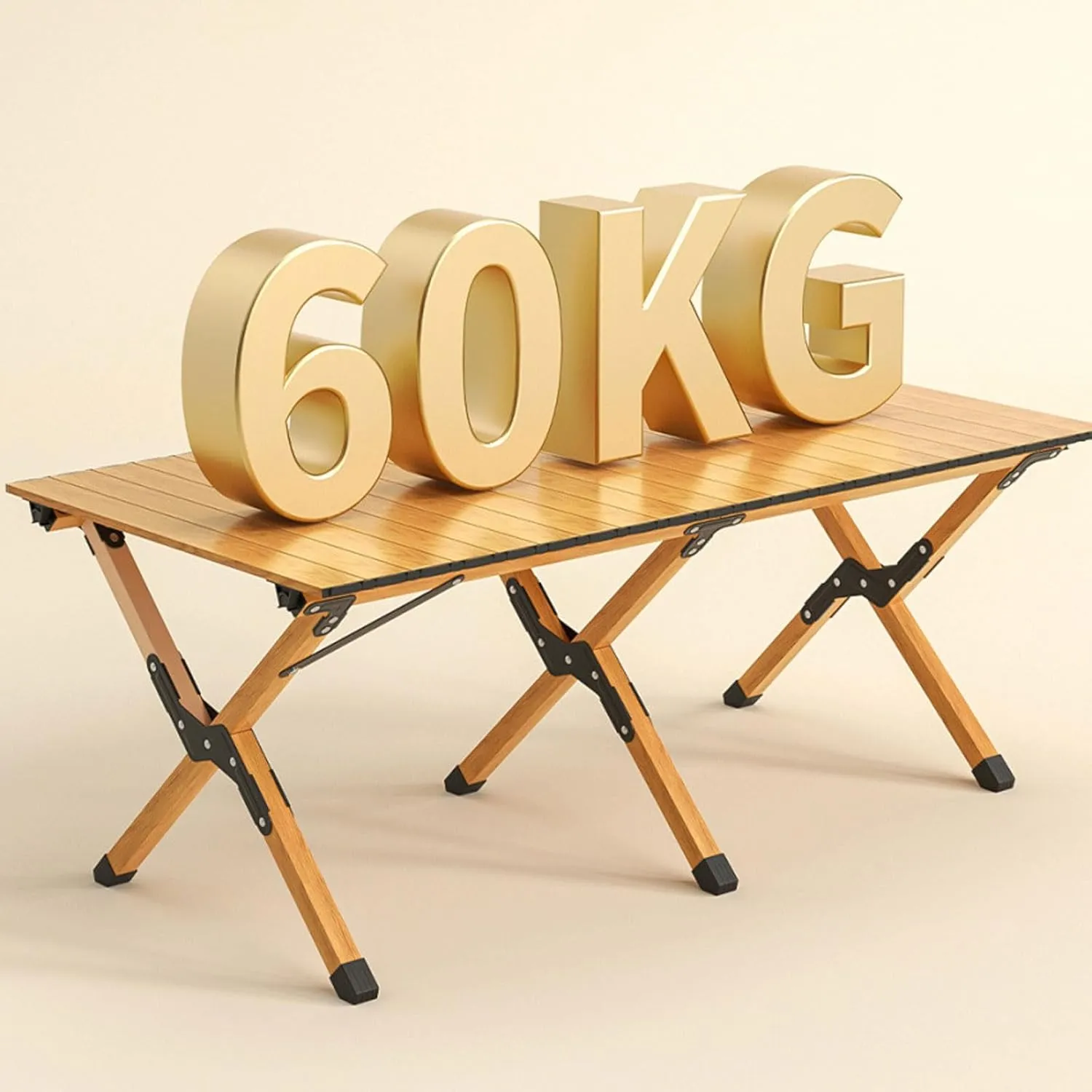 5-Pack Portable Camping Table airs, Folding Aluminum Roll-up Picnic Backpacking Table with Lightweight Lawn airs and Carrying Bag, Easy Carrying