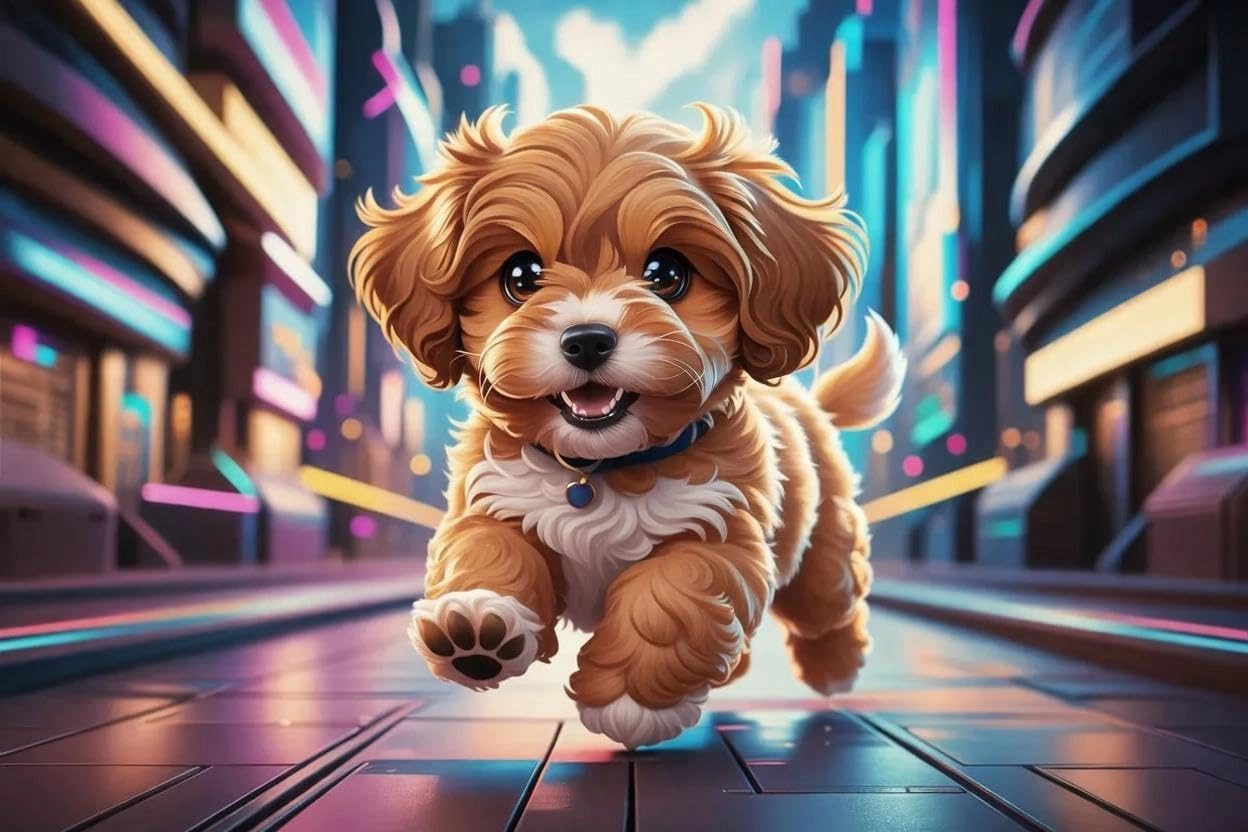 500 Pieces Puzzle for Adult Caramel Cavapoo Anime Wooden Jigsaw Puzzles Challenging Educational Fun Interactive Toys for Family Creative Gift