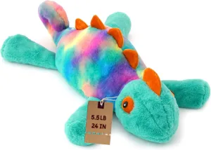 5.5LB Weighted Stuffed Animals, 24IN Weighted Chameleon Plush Stuffed Animal Soft and Cute for Kids and Adults (5.5LB-24IN)