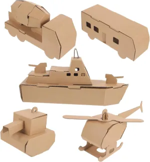 5pcs Paper Puzzle Craft Educational DIY Models for Adults Includes Cars Helicopter and More Fun Interactive Activity to Boost Creativity and Imagination