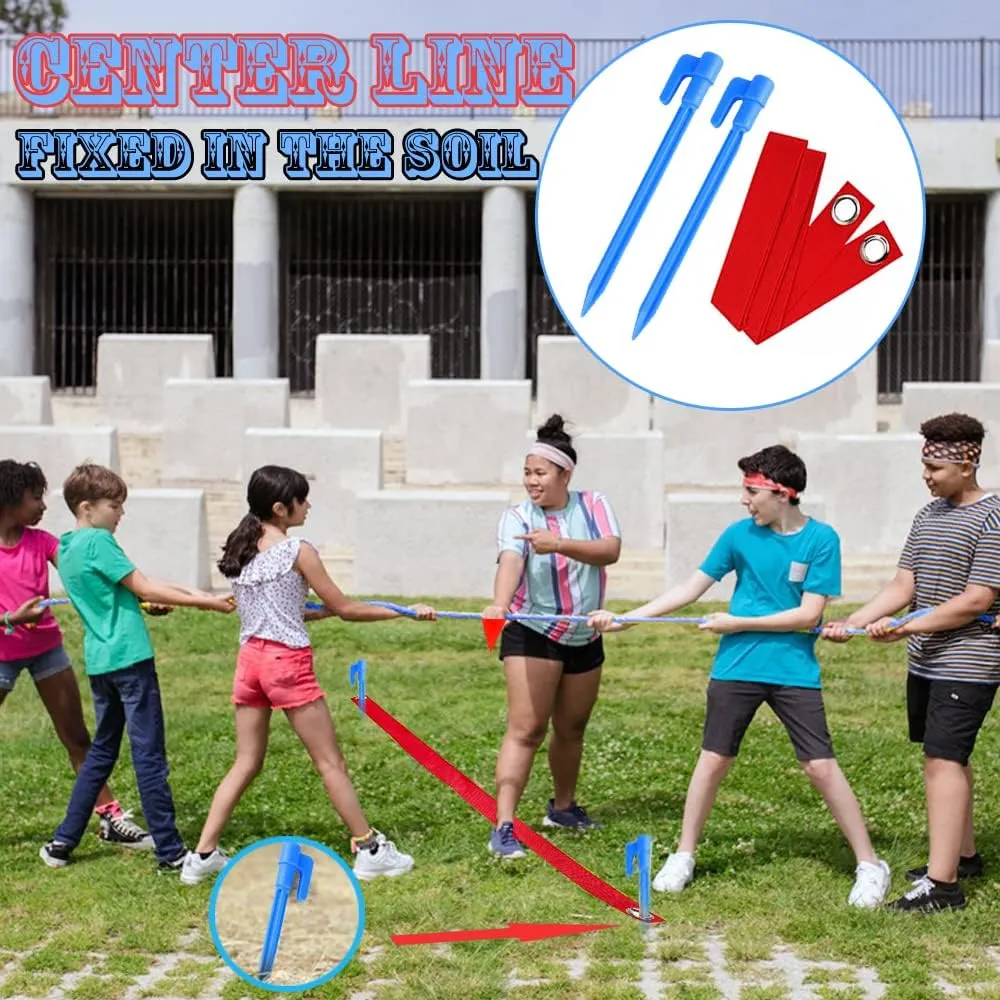 60 Feet Tug of War Rope for Kids and Adults, Outdoor Games Summer Outdoors Yard Backyard Camping Lawn Games for Field Day Family Reunion Birthday Party Team Building Activities Carnival Games