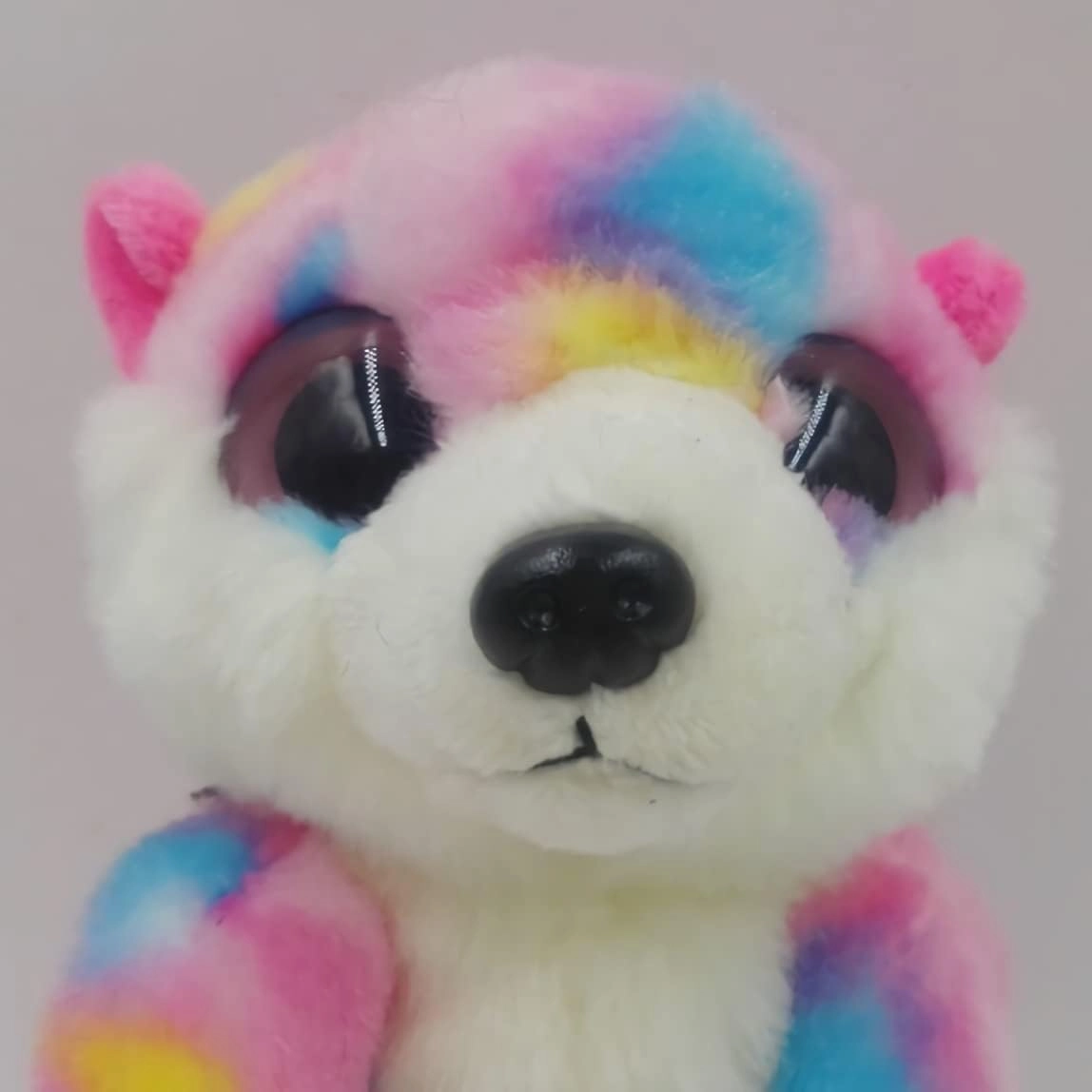 6.7'' Kawaii Rainbow Meerkat Stuffed Animal Plush Toy Cute Pink Blue Mongoose Plushie Figure Toys Pillow Doll Home Decor (6.7'', Rainbow Meerkat)