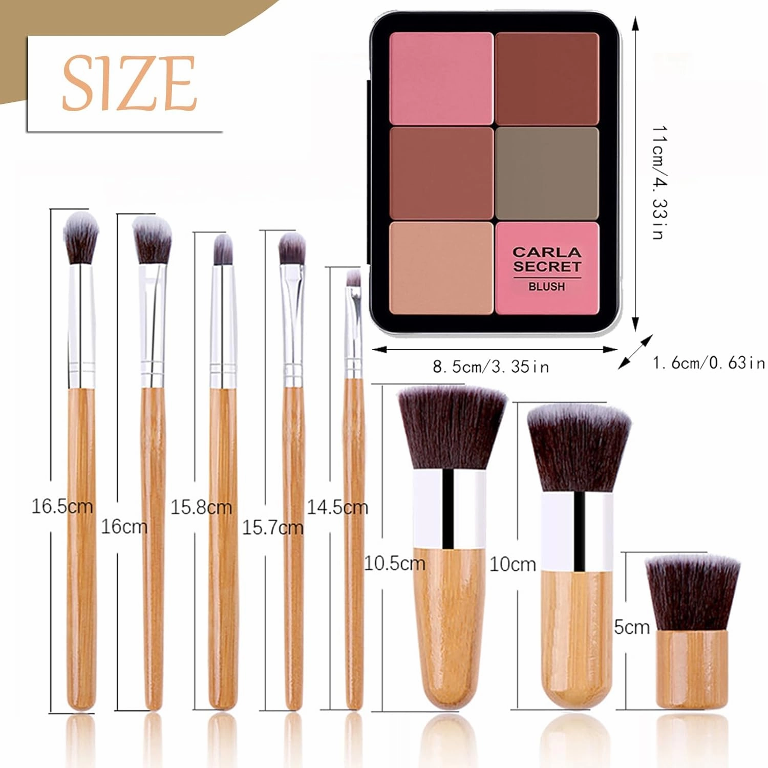 6 Colors Cream Blush & Concealer Contour Palette, Carla Secret Makeup Palette with 11 Pcs Makeup Brush Set, Long Wearing Blendable Full Coverage Foundation