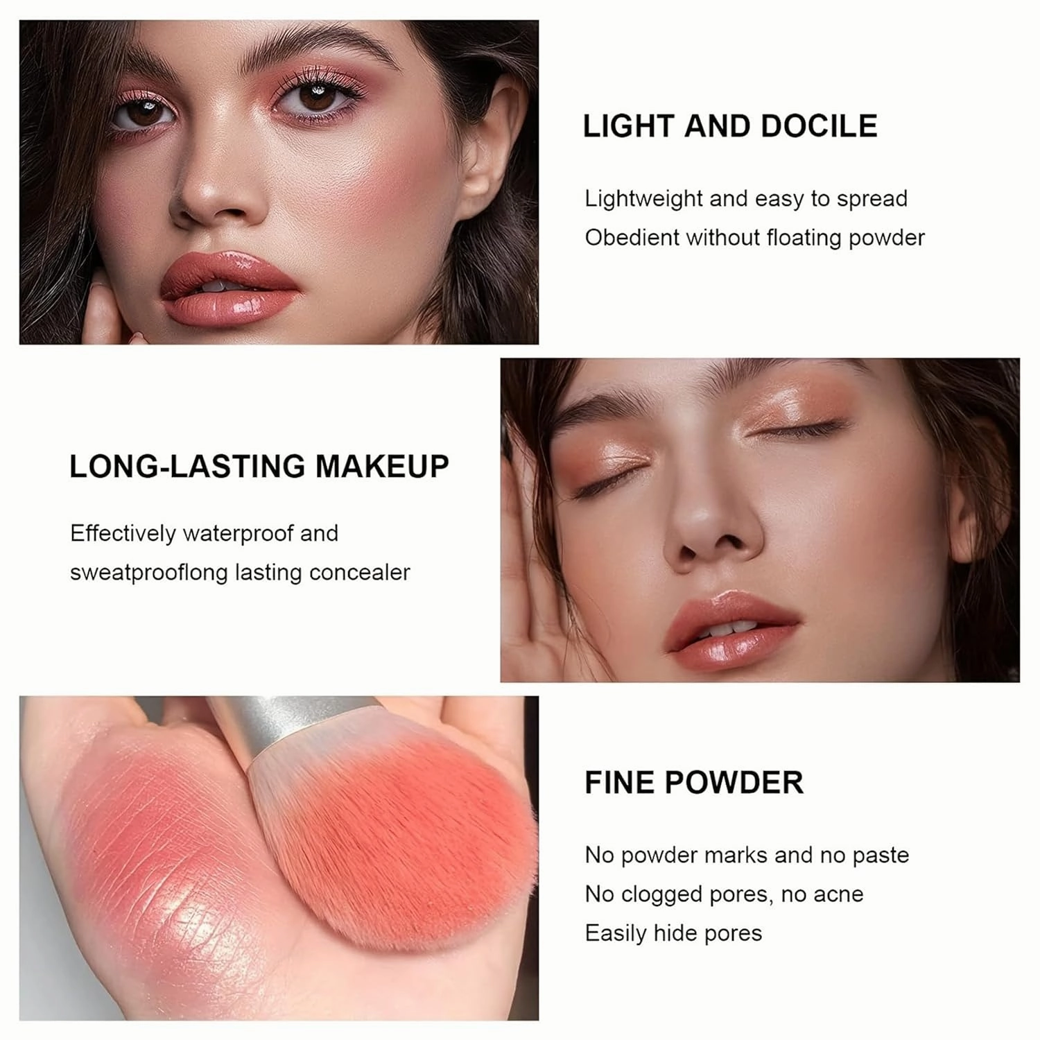 6 Colors Cream Blush & Concealer Contour Palette, Carla Secret Makeup Palette with 11 Pcs Makeup Brush Set, Long Wearing Blendable Full Coverage Foundation