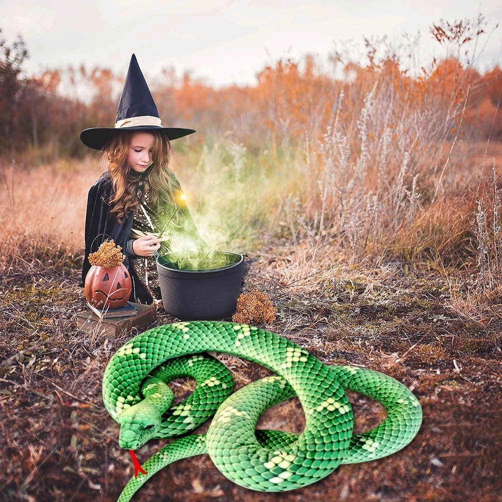 75IN Giant Snake Plush Large Stuffed Snake Realistic Stuffed Animal Snake Lifelike Plush Snake Toy Gifts for Hallowen Birthday Party Prank Props