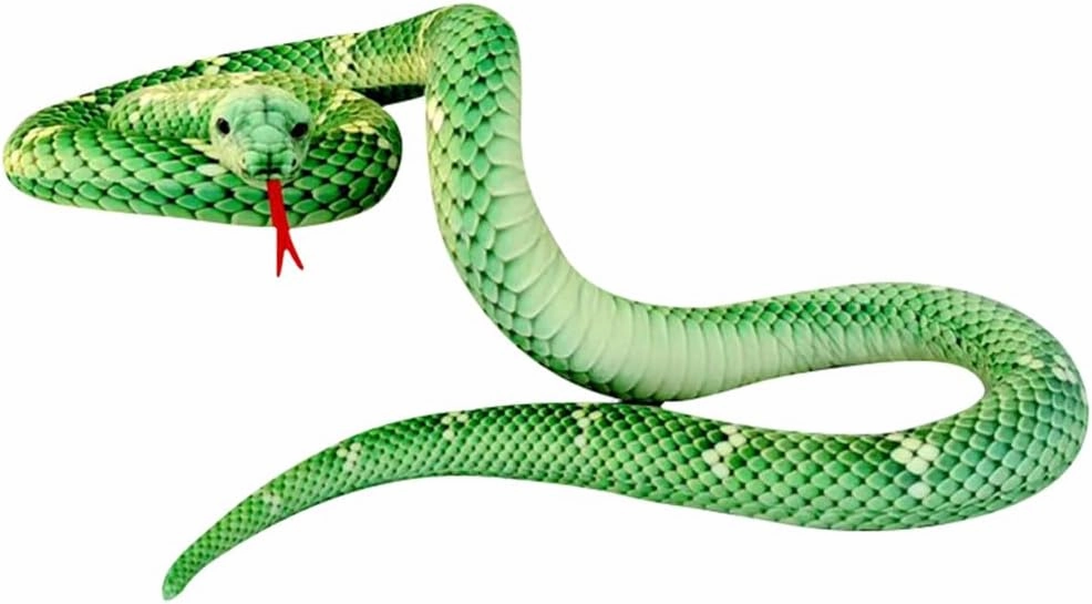 75IN Giant Snake Plush Large Stuffed Snake Realistic Stuffed Animal Snake Lifelike Plush Snake Toy Gifts for Hallowen Birthday Party Prank Props