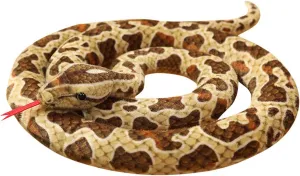 79inch Long Realistic Snake Stuffed Animal, Large Plush Snake, Furry Lifelike Snake Animal Toys for Kids, Snake Plush Gift for Adults, Giant Stuffed Snake, Scary Python Horror Pranks for Halloween
