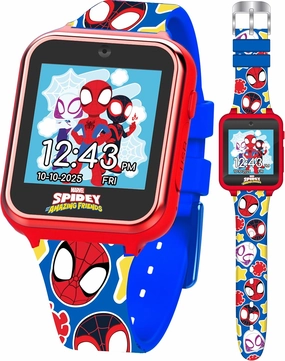 Accutime Marvel Spidey and His Amazing Friends Educational Touchscreen Smart Watch for Toddlers, Boys and Girls - Selfie Cam, Learning Games, Alarm, Calculator, Pedometer, and More (Model: SPF4016AZ)