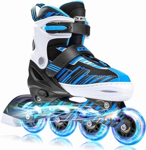 Adjustable Inline Skates Boys and Girls with Light up Wheels，Roller Skates for Kids Ages 4-12, Teen Skates for Beginner Outdoor and Indoor