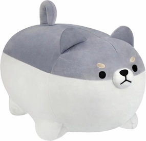 AFAN Shiba Inu Stuffed Animal Plush Kawaii Corgi Dog Plush Pillows Cute Soft Dog Toy Plushies Gifts for Boys Girls Kids (Gray, 19.6 Inch)