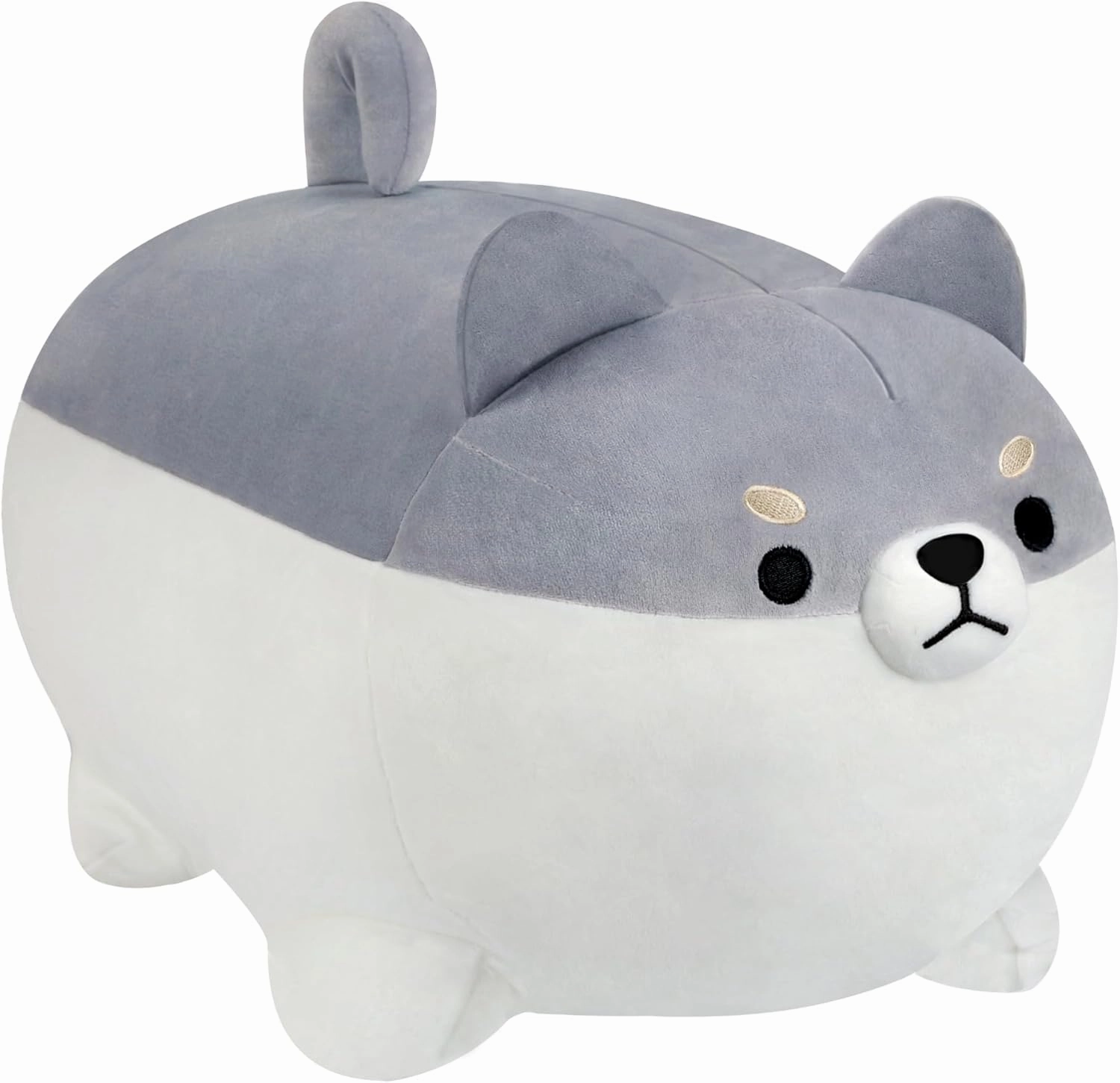 AFAN Shiba Inu Stuffed Animal Plush Kawaii Corgi Dog Plush Pillows Cute Soft Dog Toy Plushies Gifts for Boys Girls Kids (Gray, 19.6 Inch)
