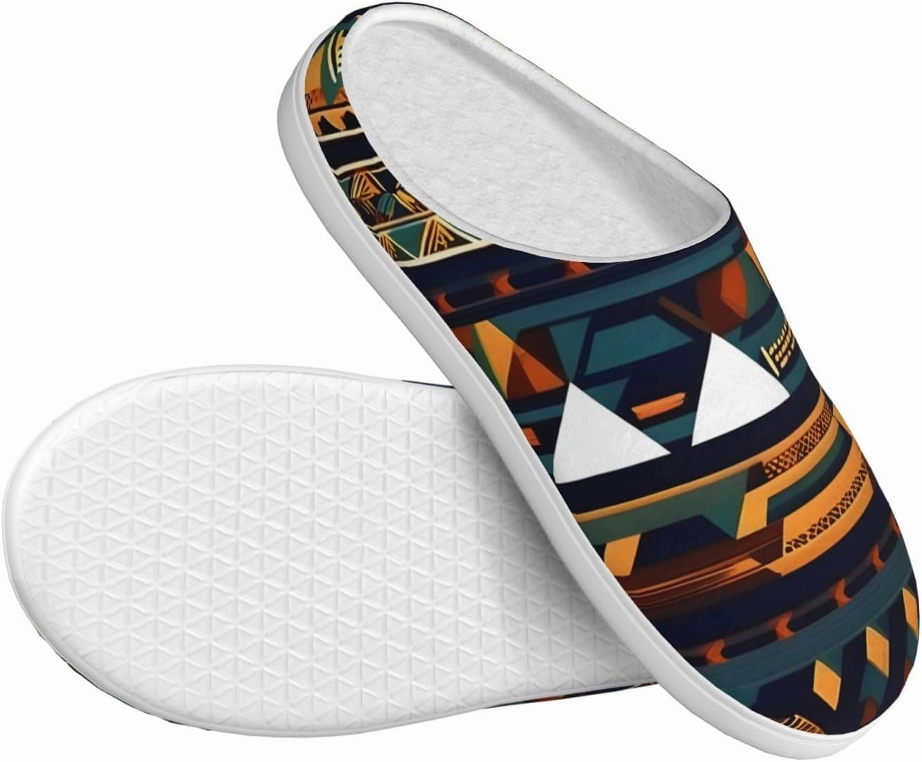African Ethnic Pattern print Men's Women's Slippers Comfort Closed Toe House Shoes Fall Winter Home Slippers Indoor Scuff