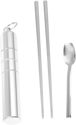 Alipis Stainless Silverware Chopsticks Case Travel-friendly Cutlery Set Foldable Design Compact Storage Box