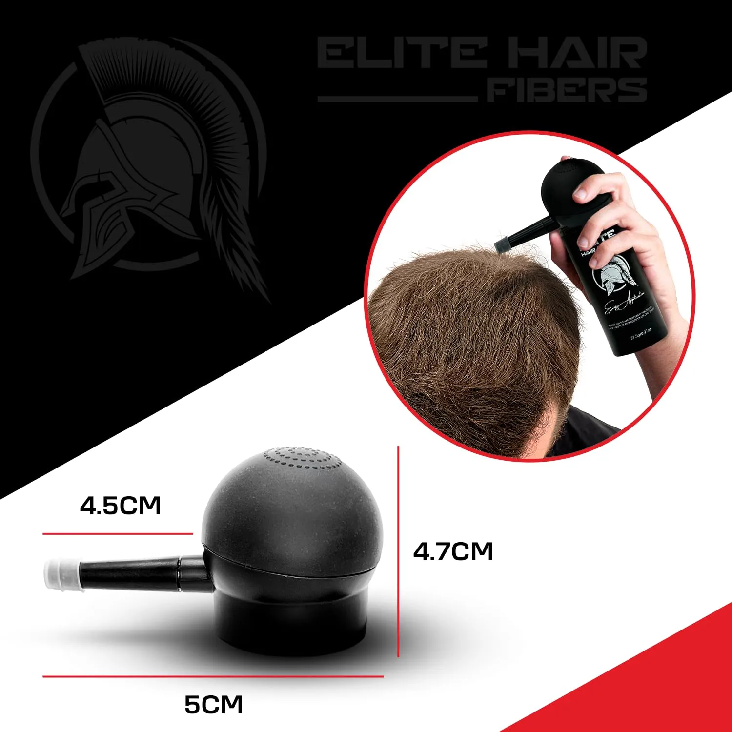 ALL NATURAL - Instantly Increase Hair Density - For Men and Women - 12g with Applicator (Medium Brown)