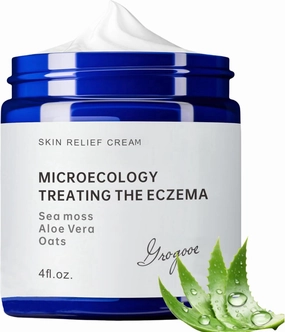 All Natural Eczema Soothing Cream Made with sea Moss! Sensitive Skin Dry Skin Hydrating Comfort Moisture Fragrance Free Skin Care,105ml