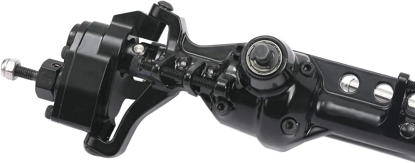 Aluminum Alloy Portal Axle Complete Front Axle for Axial SCX10 III AXI03007 1/10 RC Crawler Upgrades (Black, Front)
