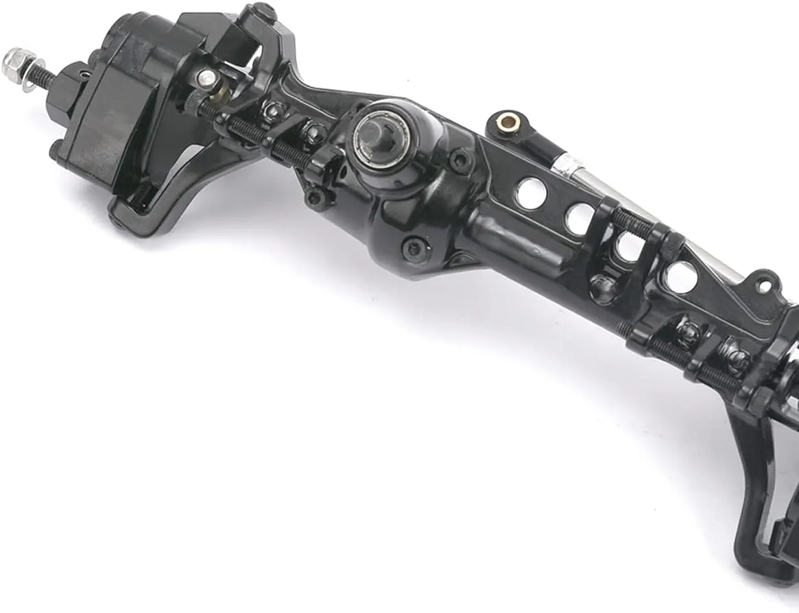 Aluminum Alloy Portal Axle Complete Front Axle for Axial SCX10 III AXI03007 1/10 RC Crawler Upgrades (Black, Front)