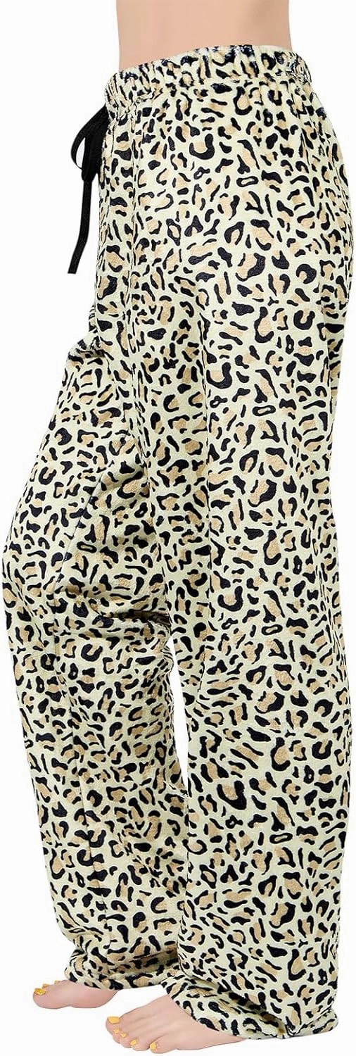 American Trends Womens Plush Pajama Pants Soft Fuzzy Pajama Bottoms for Women Cozy Pj Fleece Lounge Pants